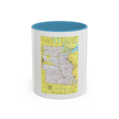 USA - North Central States 1 (1974) (Map) Accent Coffee Mug