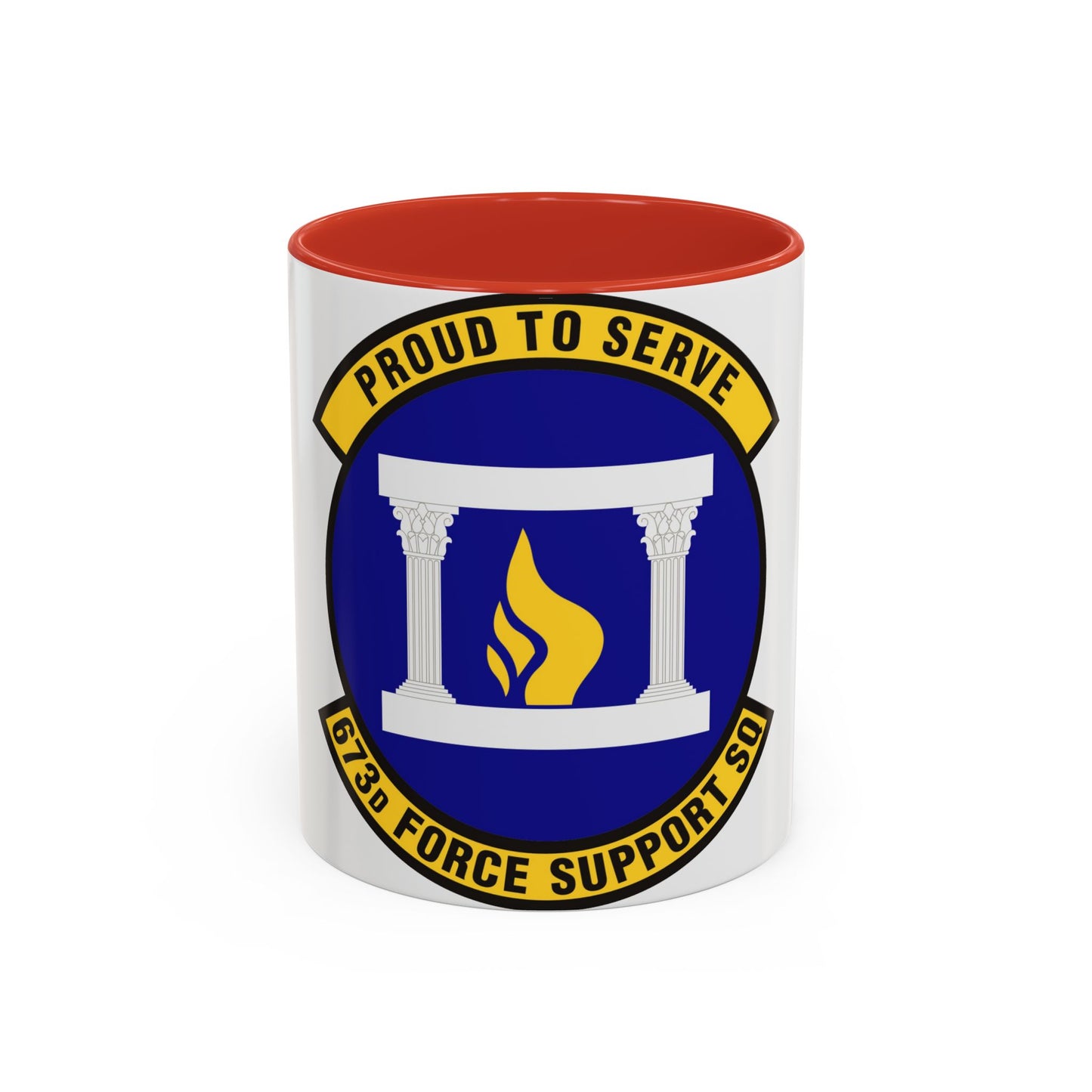 673d Force Support Squadron (U.S. Air Force) Accent Coffee Mug