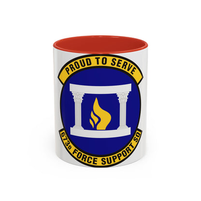 673d Force Support Squadron (U.S. Air Force) Accent Coffee Mug