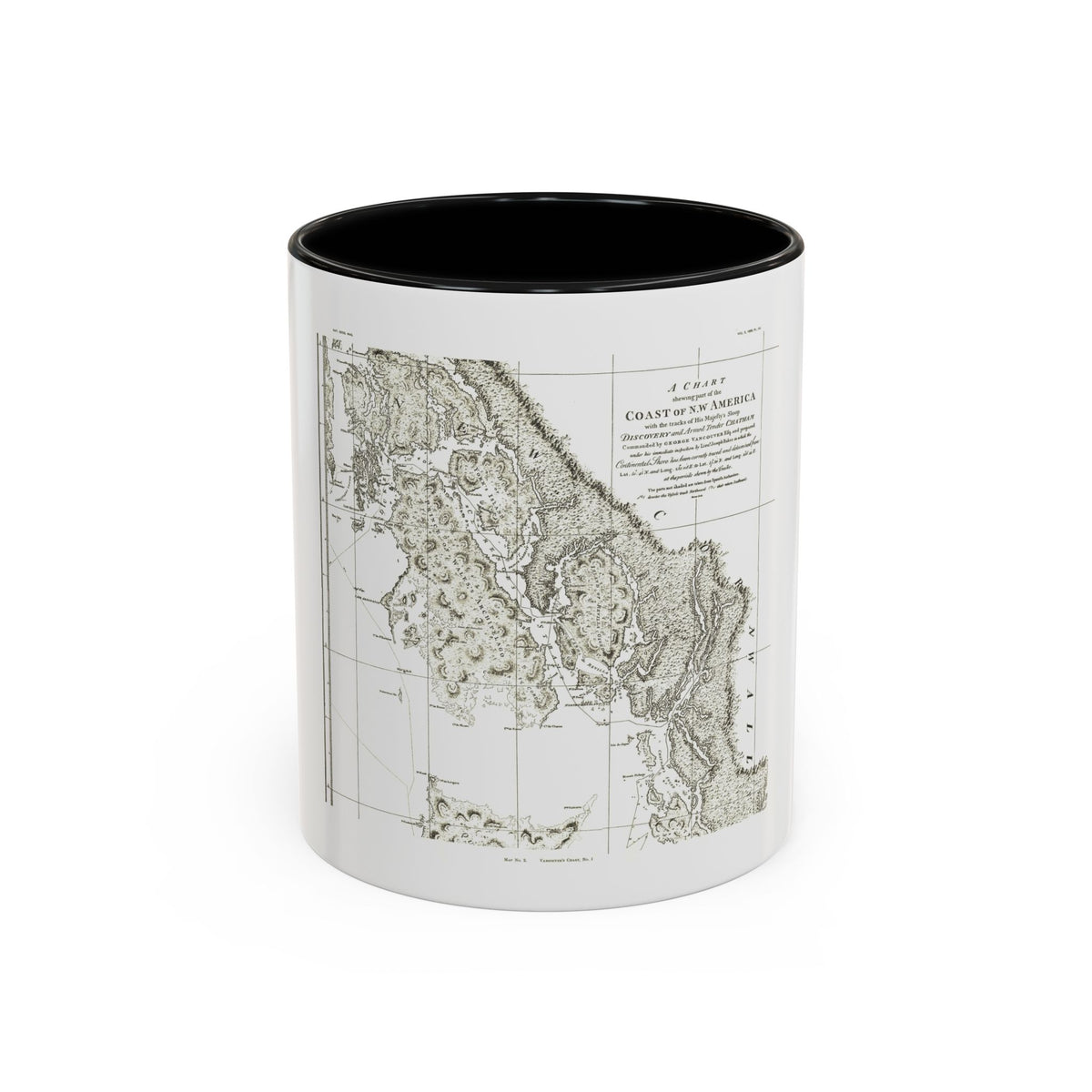 America - NorthWest Coast (1899) (Map) Accent Coffee Mug