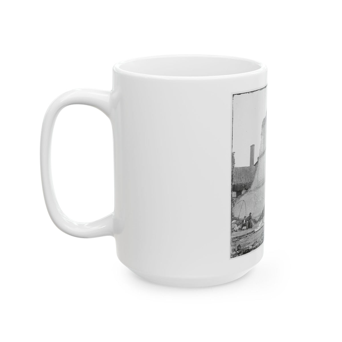 Richmond, Va. Ruins Of The Exchange Bank (Main Street) With The Facade Nearly Intact (U.S. Civil War) White Coffee Mug