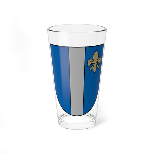 Daugavpils apriņķa ģerbonis (Latvia) (Coat of Arms) Pint Glass 16oz