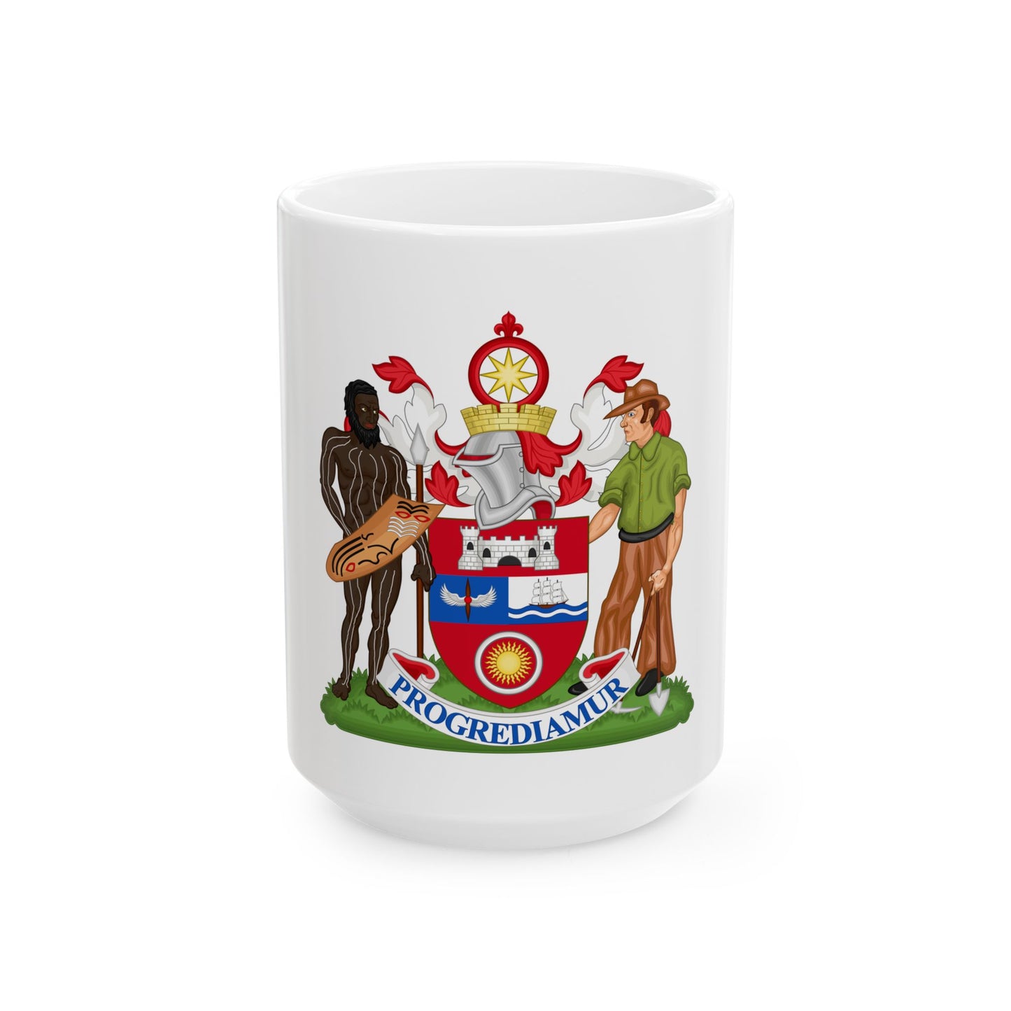 Coat of Arms Darwin Australia - White Coffee Mug