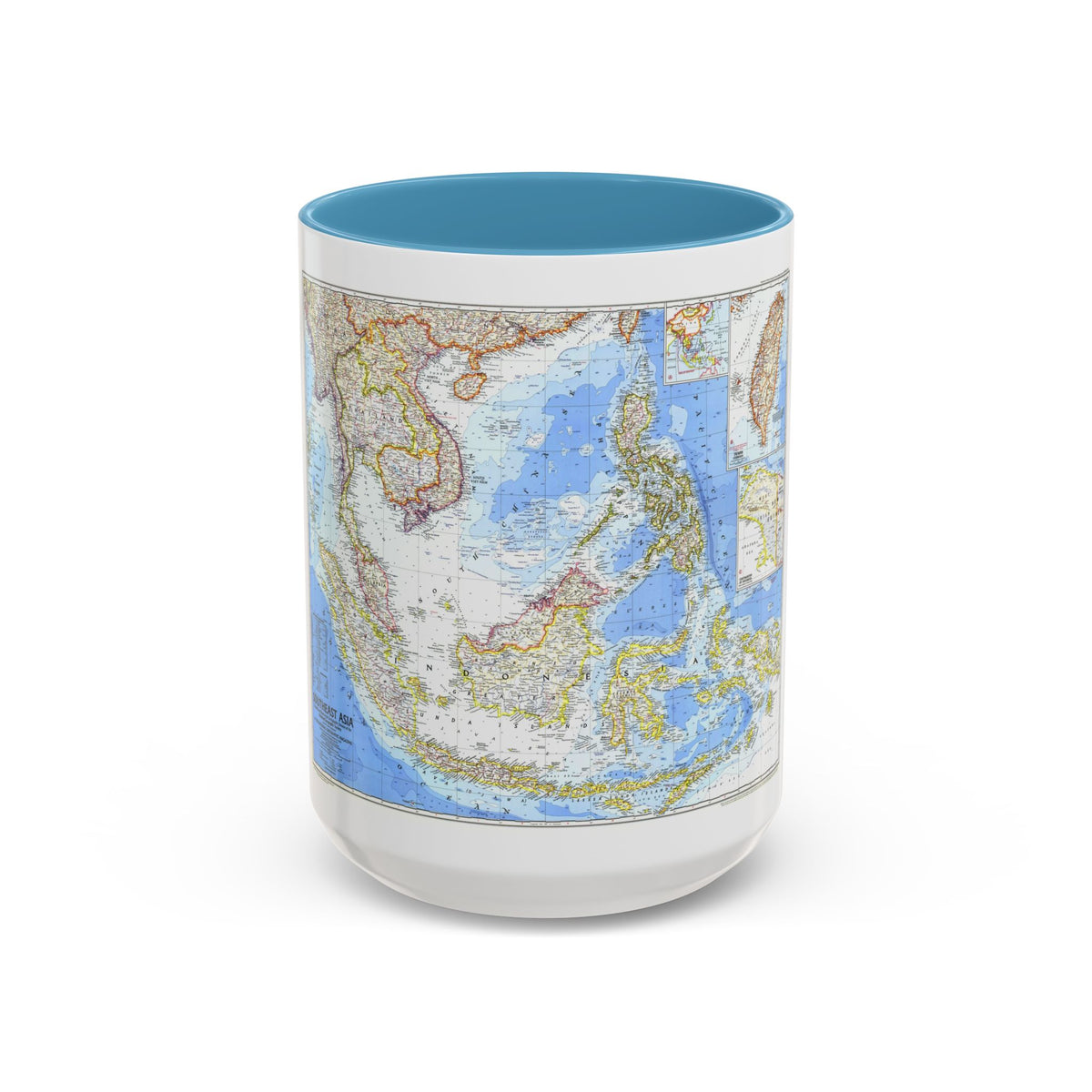 Asia - Southeast (1968) (Map) Accent Coffee Mug