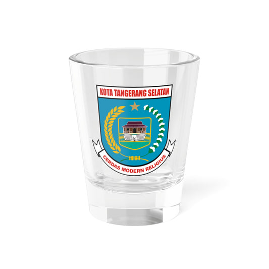 Lambang Kota Tangerang Selatan (Indonesia) (Coat of Arms) Shot Glass 1.5oz