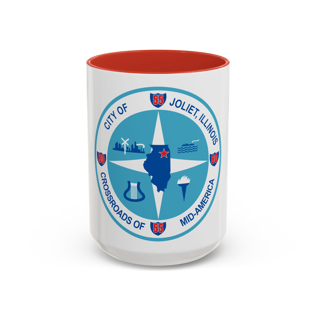 Seal of Joliet Illinois - Accent Coffee Mug
