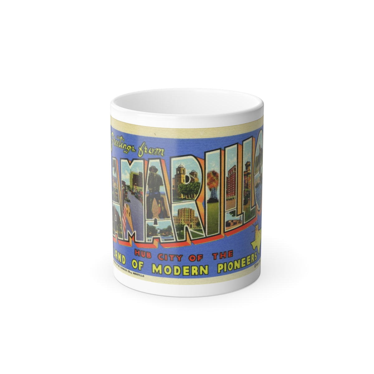 Greetings from Amarillo (Greeting Postcards) Color Changing Mug 11oz