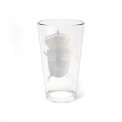 Försvarsexportmyndigheten vapen (Sweden) (Coat of Arms) Pint Glass 16oz