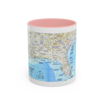 USA - Deep South 1 (1983) (Map) Accent Coffee Mug
