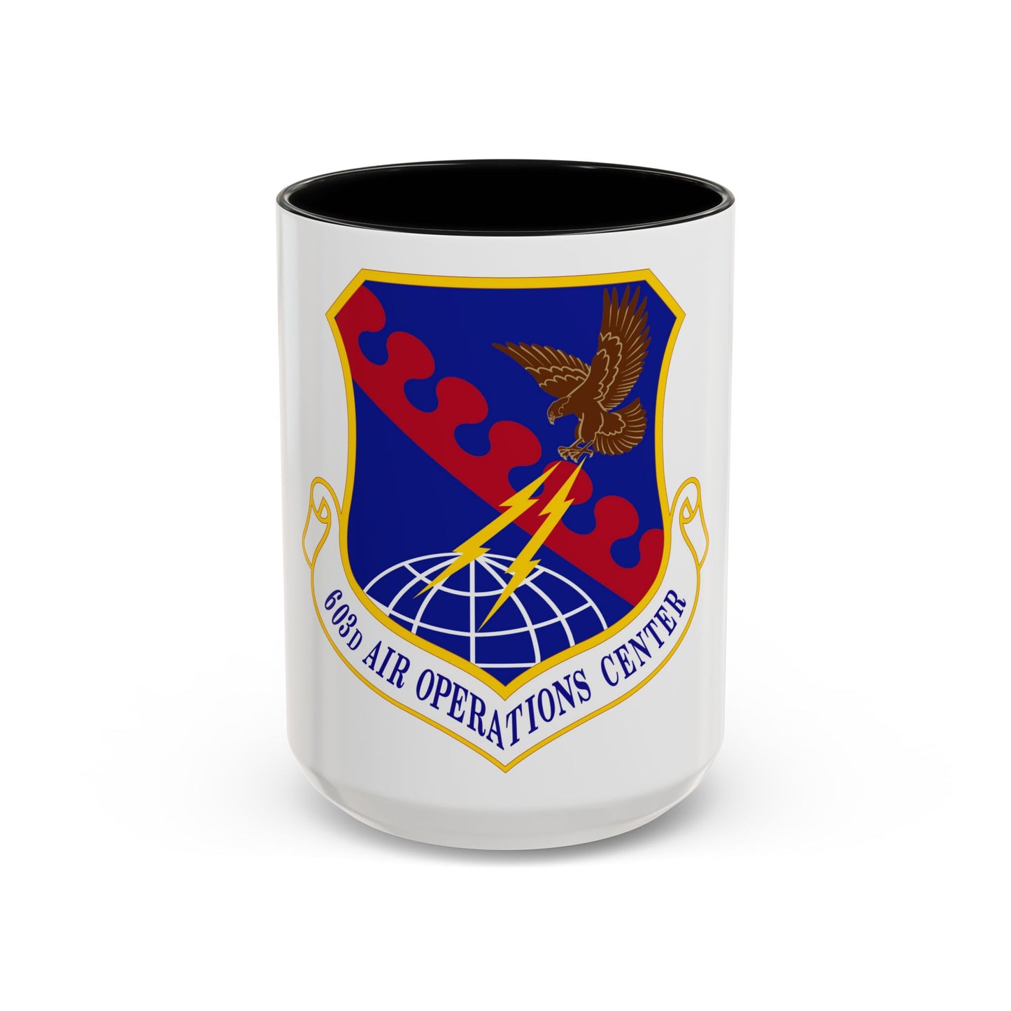 603 Air Operations Center USAFE (U.S. Air Force) Accent Coffee Mug