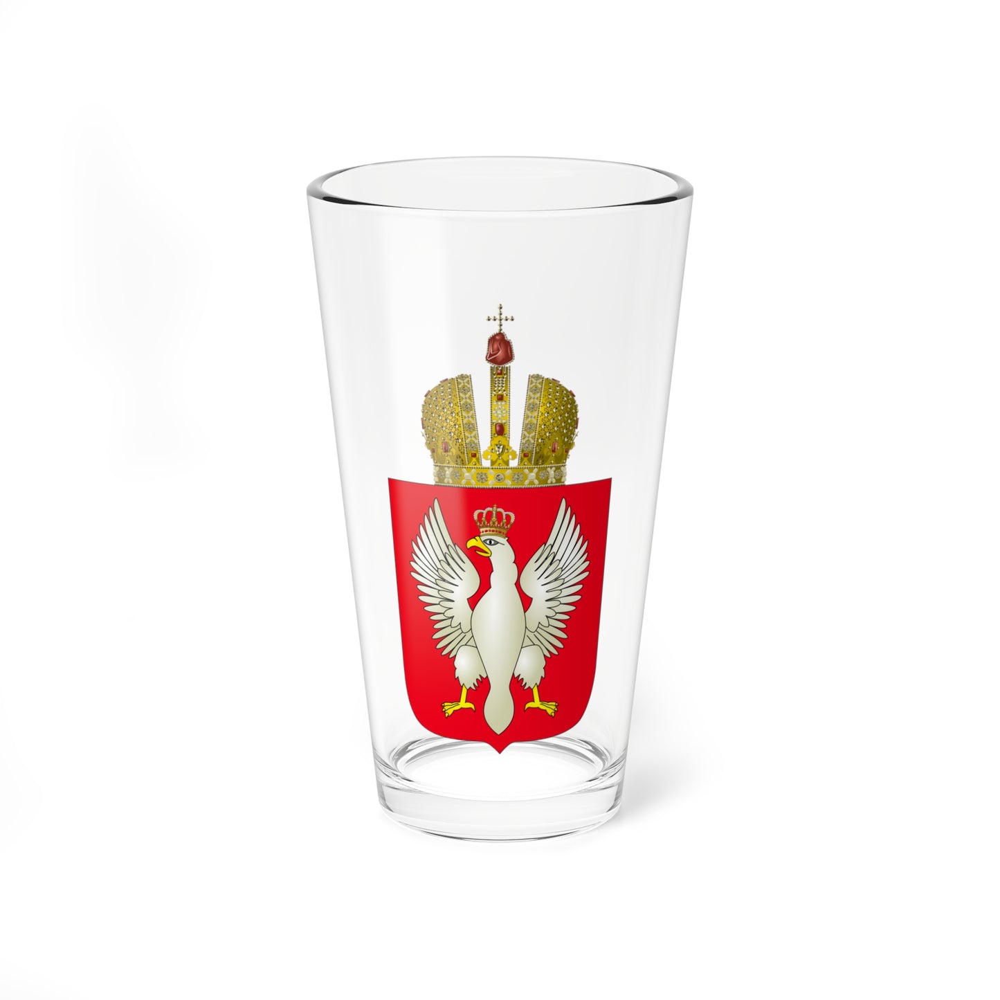 Small Coat of Arms of Congress Poland (Poland) (Coat of Arms) Pint Glass 16oz