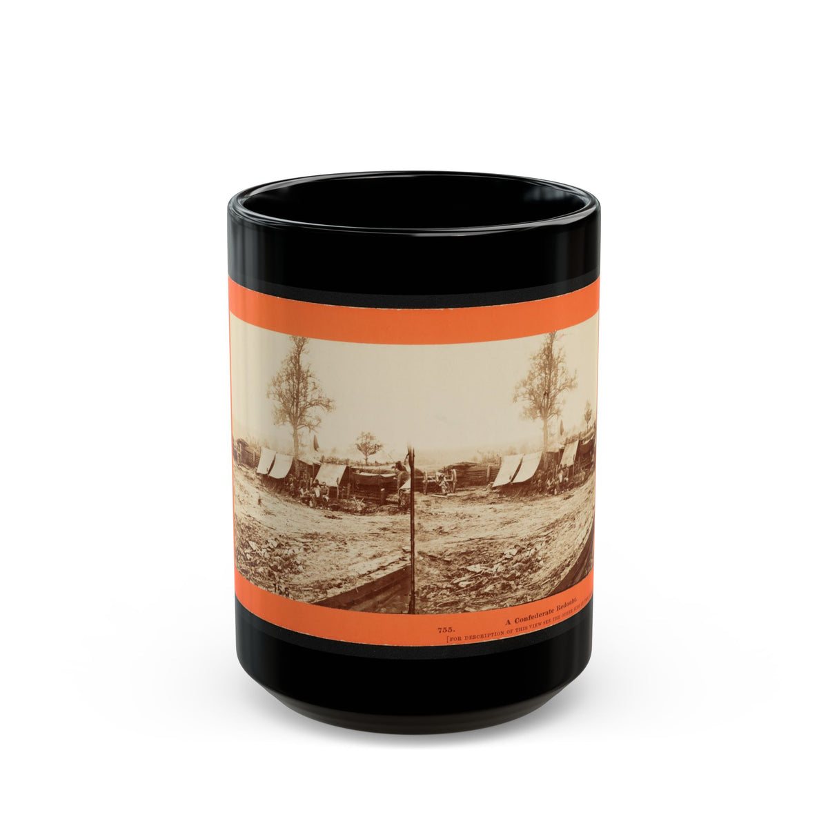 A Confederate Redoubt (U.S. Civil War) Black Coffee Mug