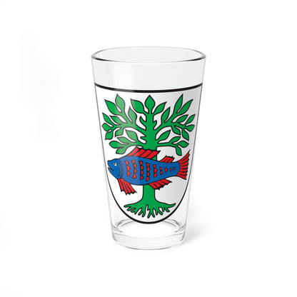 DEU Bad Buchau COA (Germany) (Coat of Arms) Pint Glass 16oz