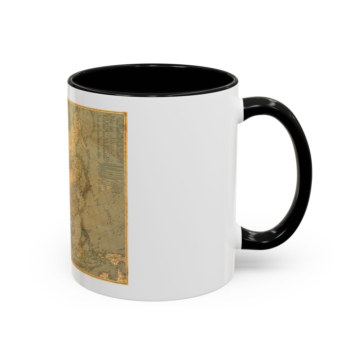 Asia and Adjacent Regions (1933) (Map) Accent Coffee Mug
