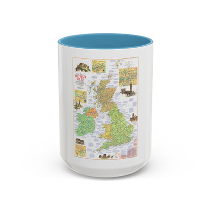 British Isles - A Traveller's Map 1 (1974) (Map) Accent Coffee Mug