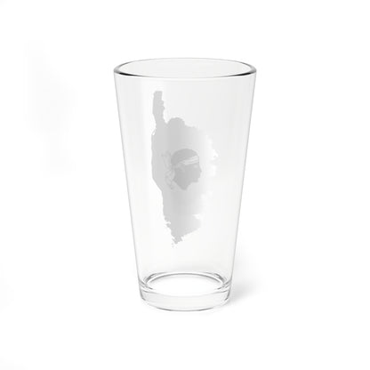 Flag-map of Corsica (France) Pint Glass 16oz