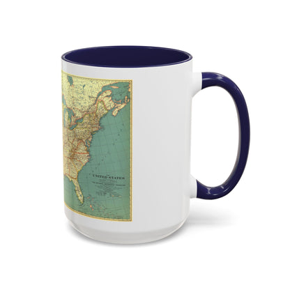 USA - The United States (1933) (Map) Accent Coffee Mug