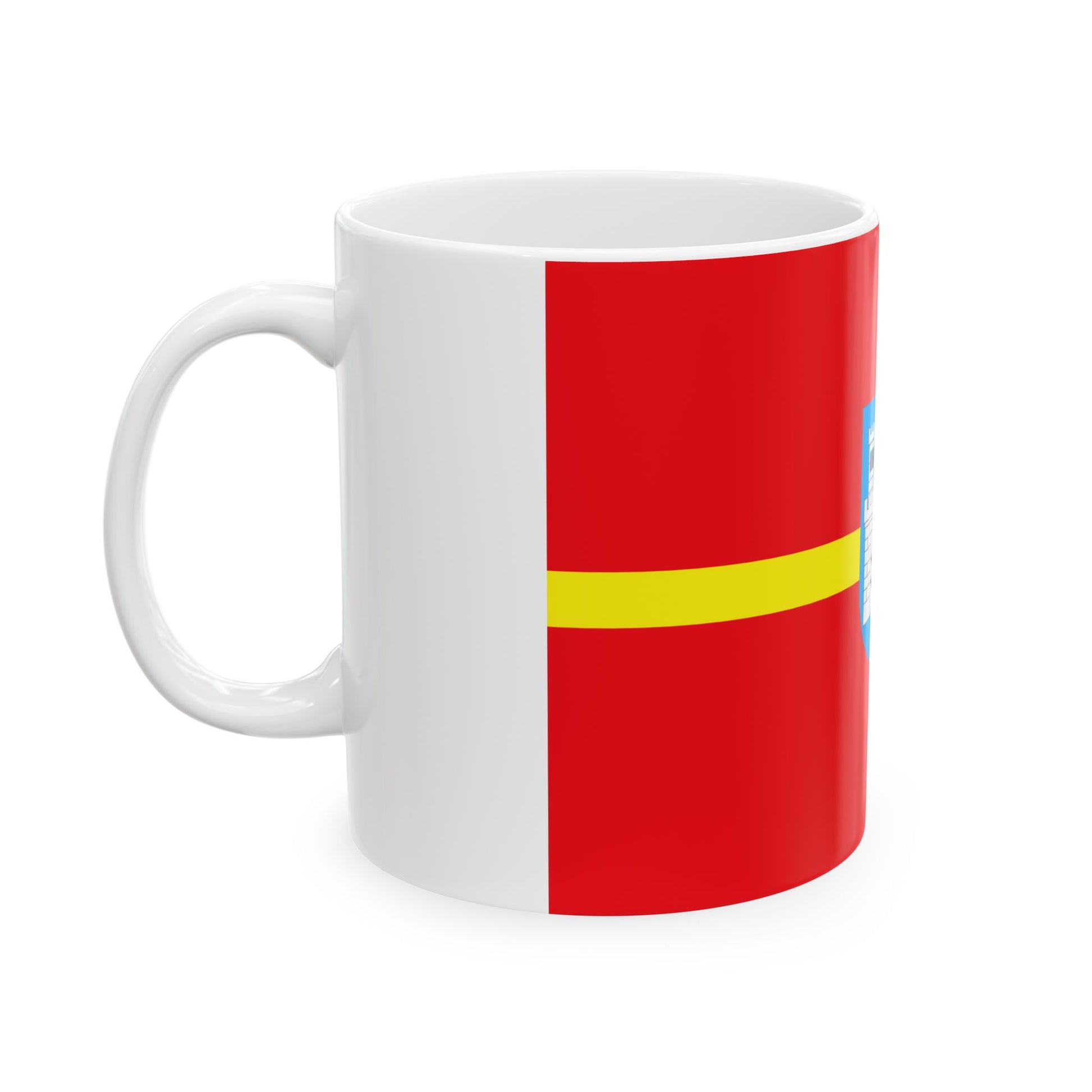 Flag of Zhytomyr Oblast Ukraine - White Coffee Mug-Go Mug Yourself