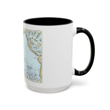 Pacific Ocean (1952) (Map) Accent Coffee Mug