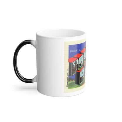 Greetings from Fort Bragg NC (Greeting Postcards) Color Changing Mug 11oz