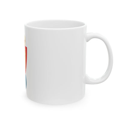 Coat of arms of the Geographical Survey of Norway - White Coffee Mug