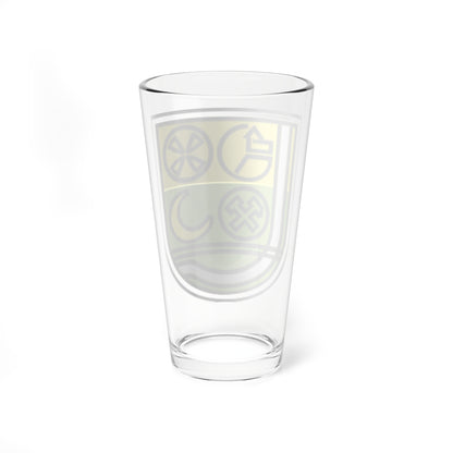Coat of arms of Zenica yellow half-moon (Bosnia and Herzegovina) (Coat of Arms) Pint Glass 16oz