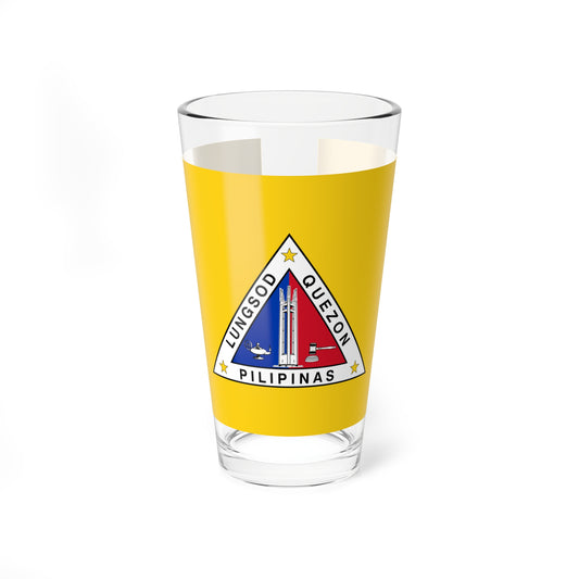 Quezon City Flag (Philippines) Pint Glass 16oz