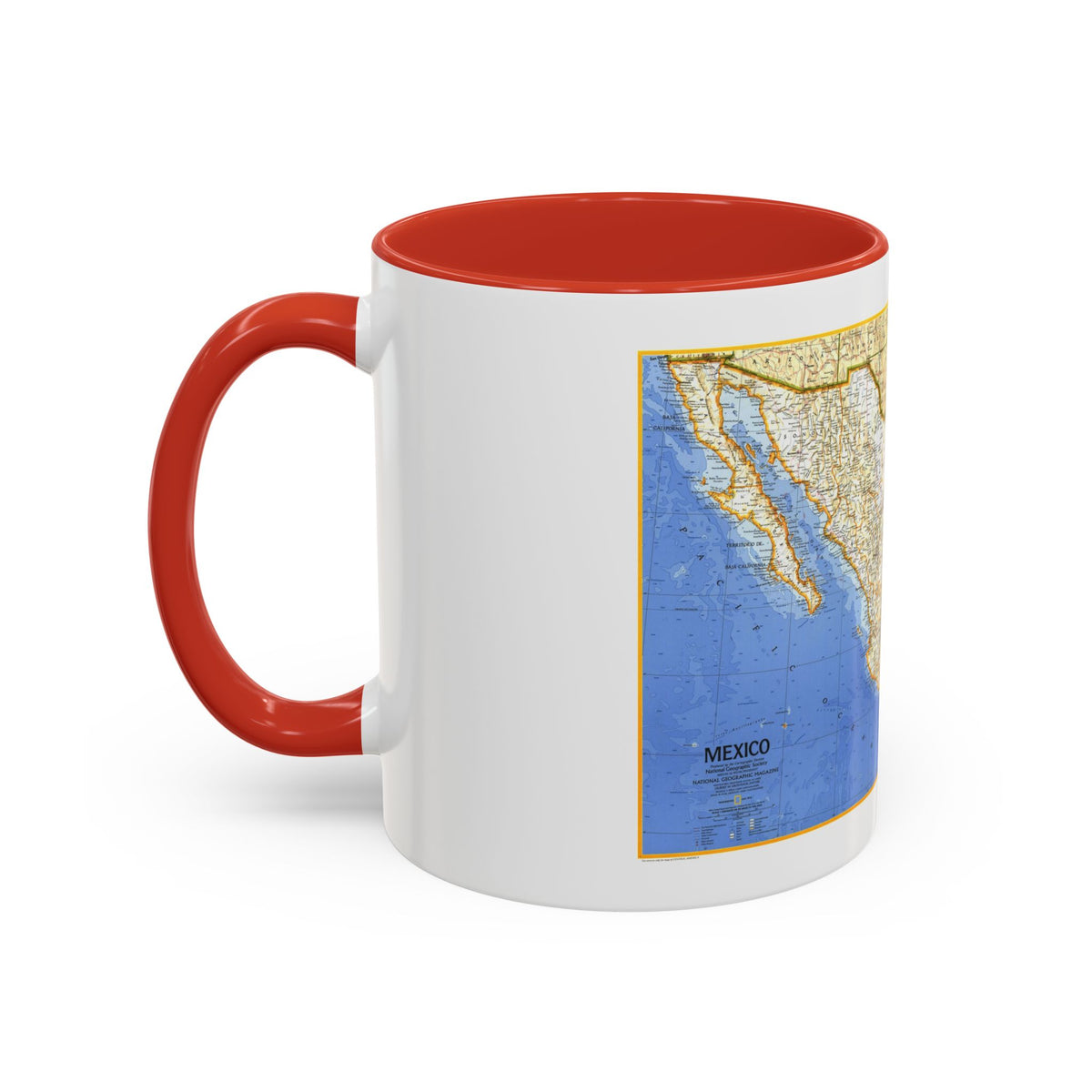Central America - Mexico (1973) (Map) Accent Coffee Mug