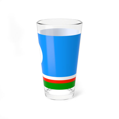 Flag of Sakha (Russia) Pint Glass 16oz