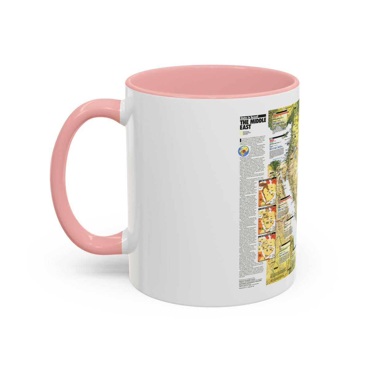 Middle East - States in Turmoil (1991) (Map) Accent Coffee Mug