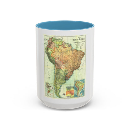 South America (1921) (Map) Accent Coffee Mug