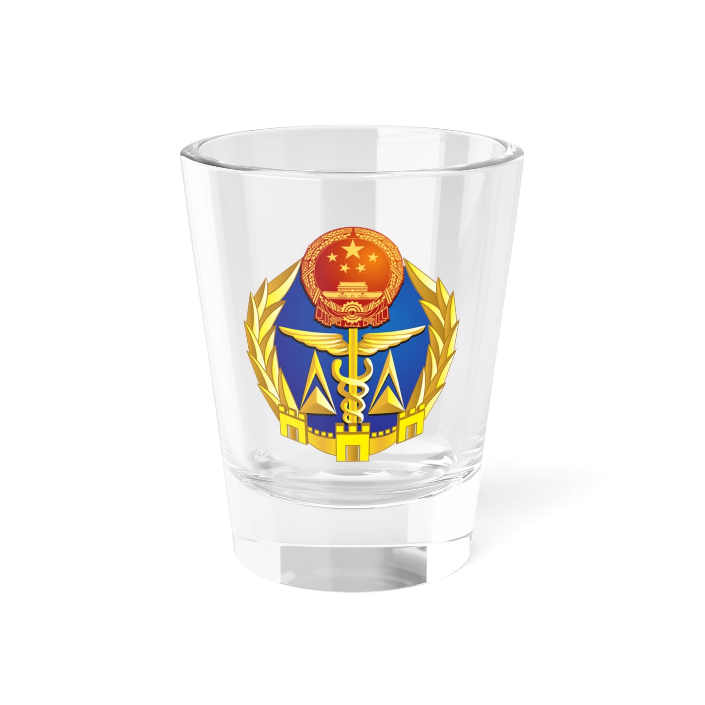 General Administration of Quality Supervision Inspection and Quarantine of the P.R.China badge (China) (Coat of Arms) Shot Glass 1.5oz