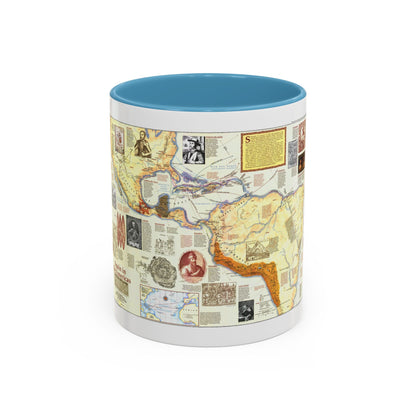 Americas - Spain in the (1992) (Map) Accent Coffee Mug