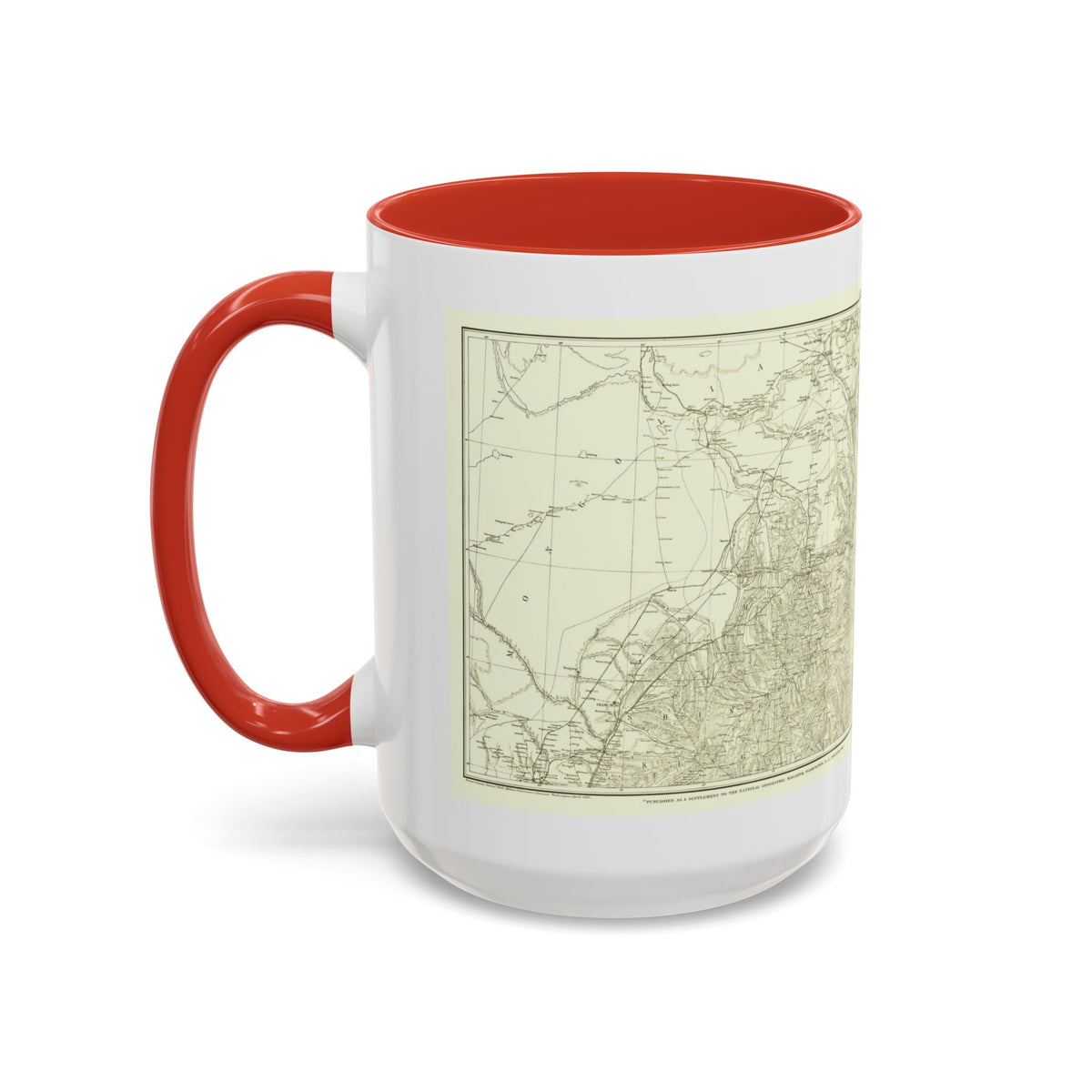 Asia - Kirin, Harbin, Vladivostok (1905) (Map) Accent Coffee Mug