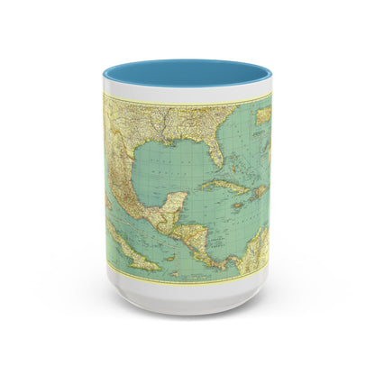 Central America and the West Indies (1934) (Map) Accent Coffee Mug