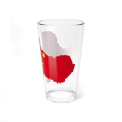 Flag-map of Occitania (France) Pint Glass 16oz