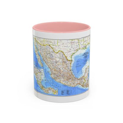 Central America & Mexico (1980) (Map) Accent Coffee Mug