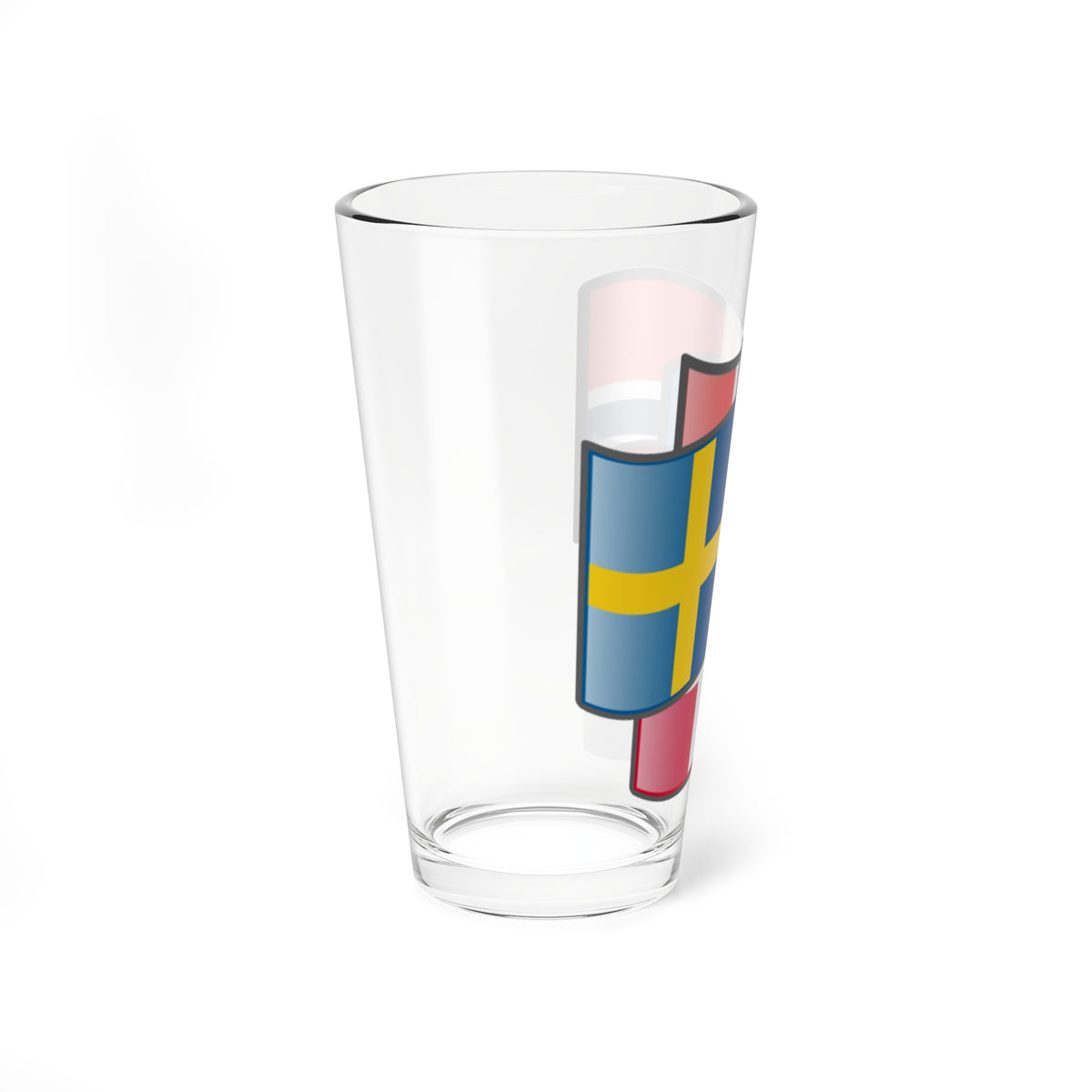 Scandinavia flags Sweden (Denmark) Pint Glass 16oz