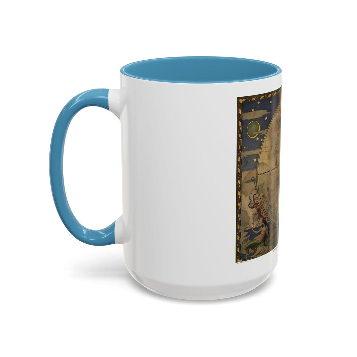 Map of Discovery- Western Hemisphere (1928) (Map) Accent Coffee Mug
