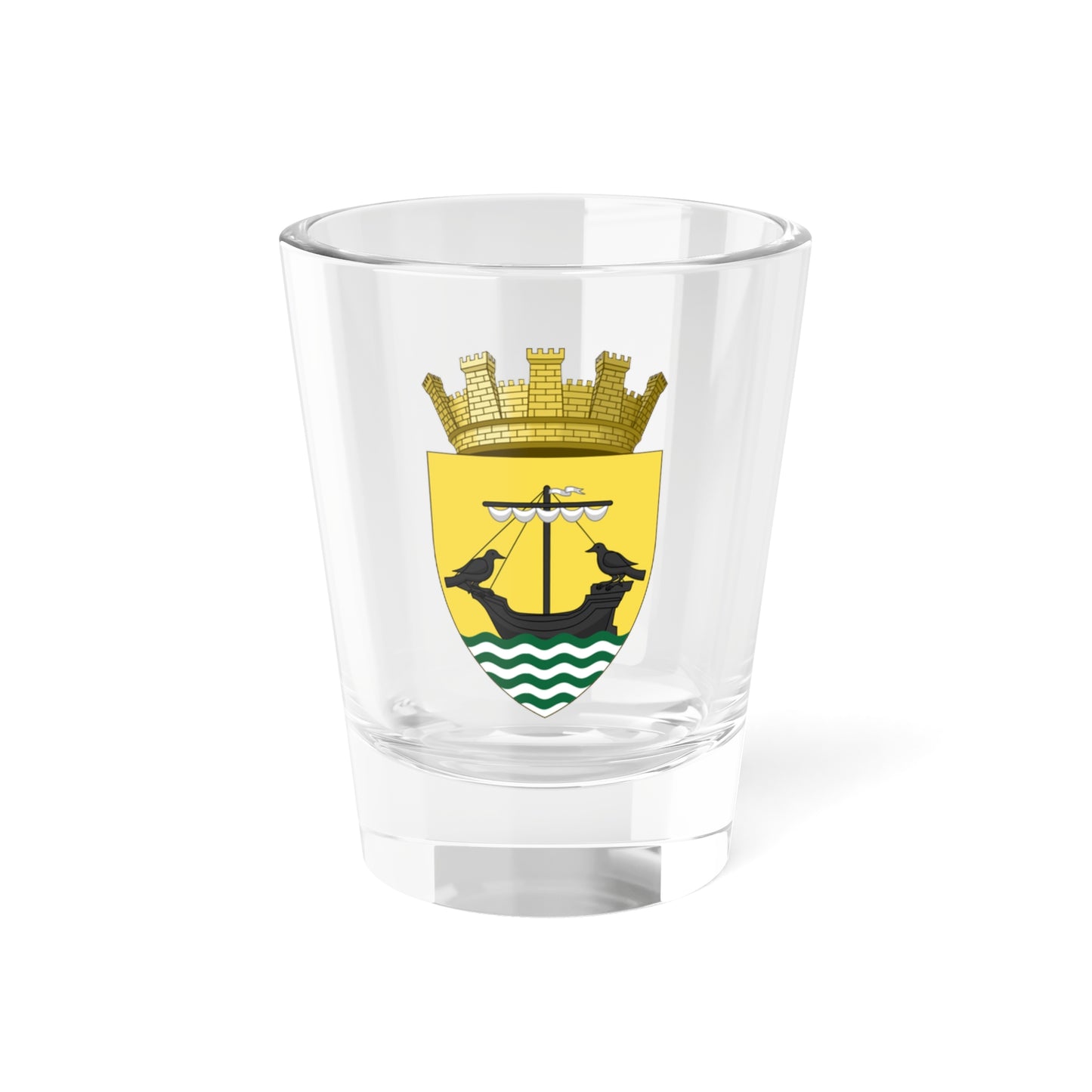 Insigne Olipsionis coronatum (Portugal) (Coat of Arms) Shot Glass 1.5oz