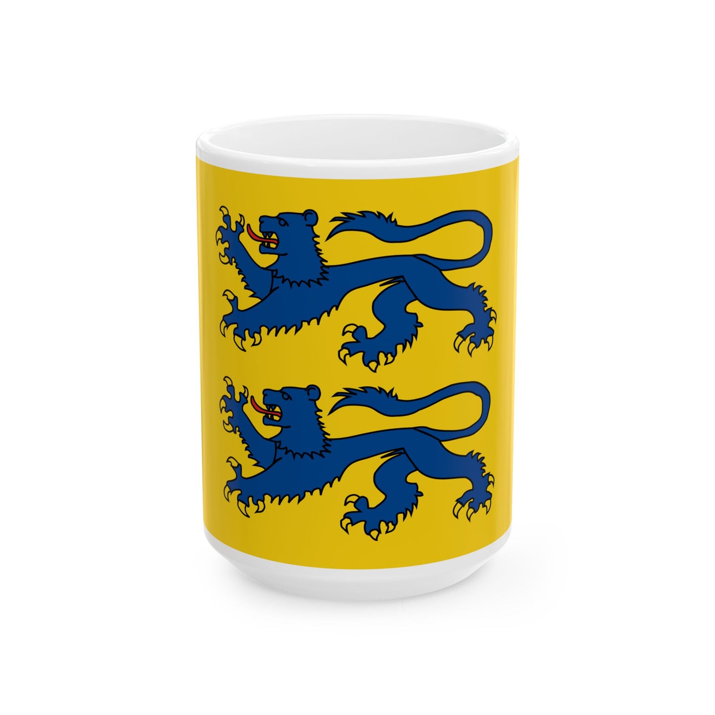 Bandera danesos Slesvig Sud (Germany) White Coffee Mug