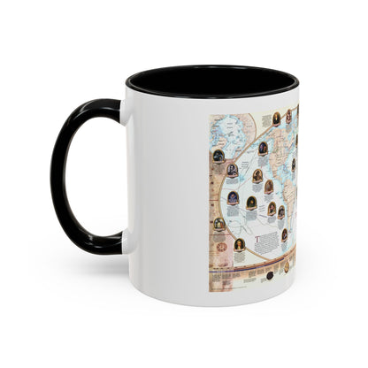 World Map - Explorers (1998) (Map) Accent Coffee Mug