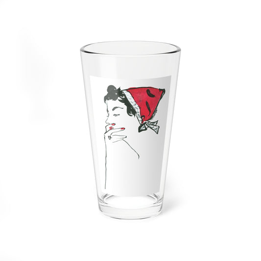 Illustration by Rene Bouche (3), 1954 - Pint Glass 16oz