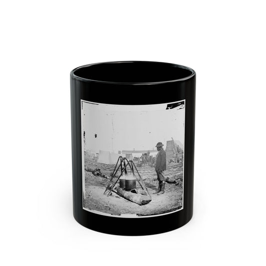 City Point, Va. African American Army Cook At Work (U.S. Civil War) Black Coffee Mug