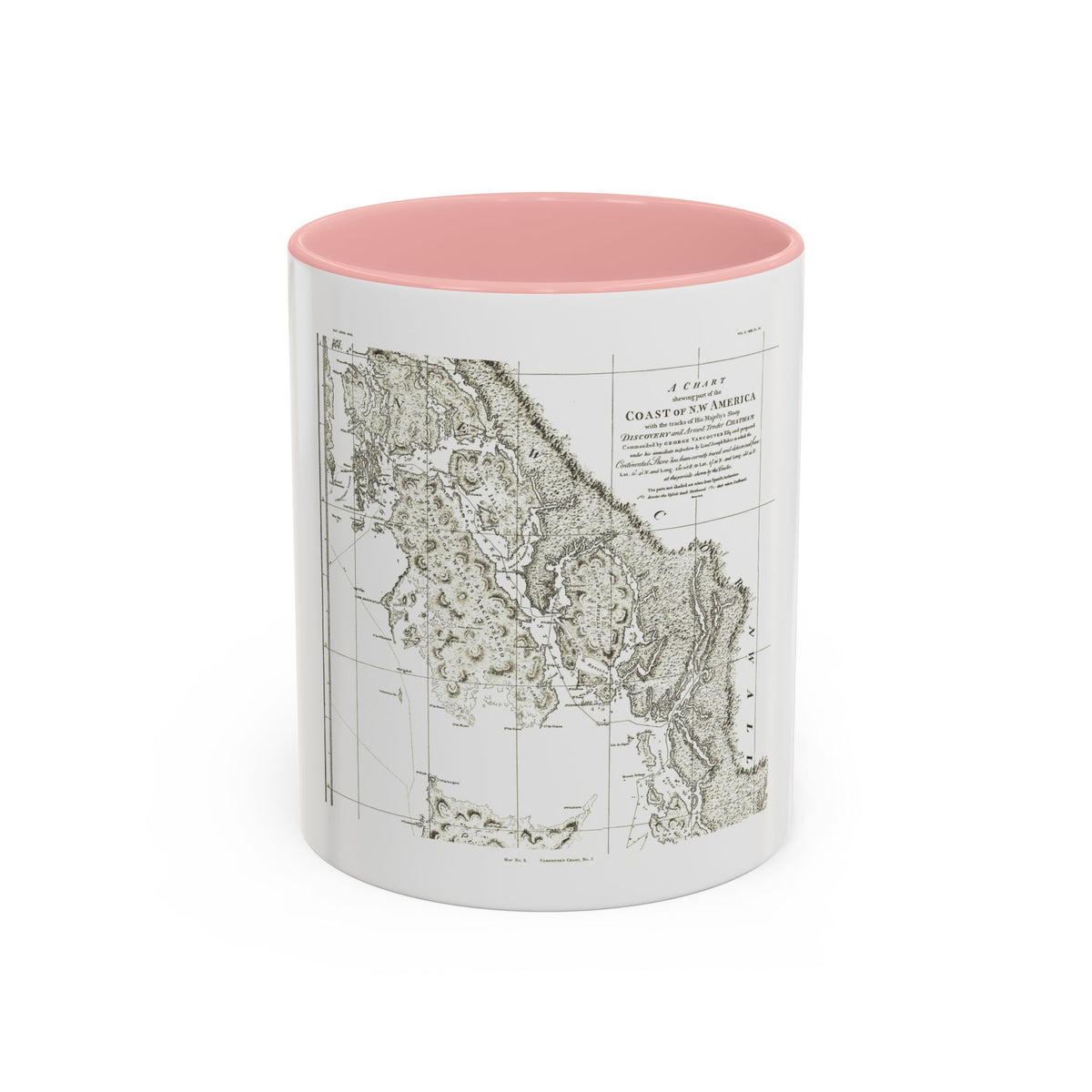 America - NorthWest Coast (1899) (Map) Accent Coffee Mug