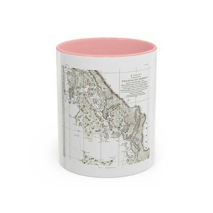 America - NorthWest Coast (1899) (Map) Accent Coffee Mug