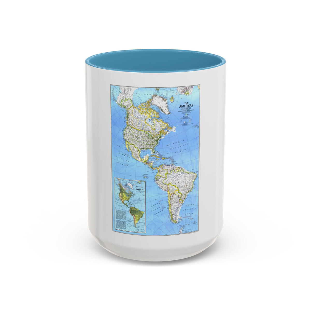 Americas, The (1979) (Map) Accent Coffee Mug