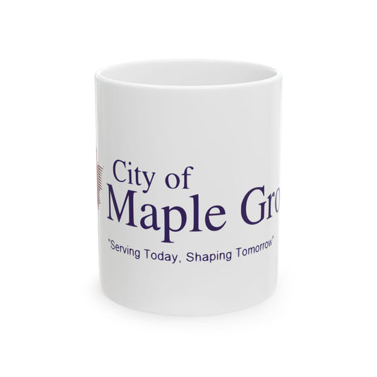 Flag of Maple Grove Minnesota (United States) White Coffee Mug