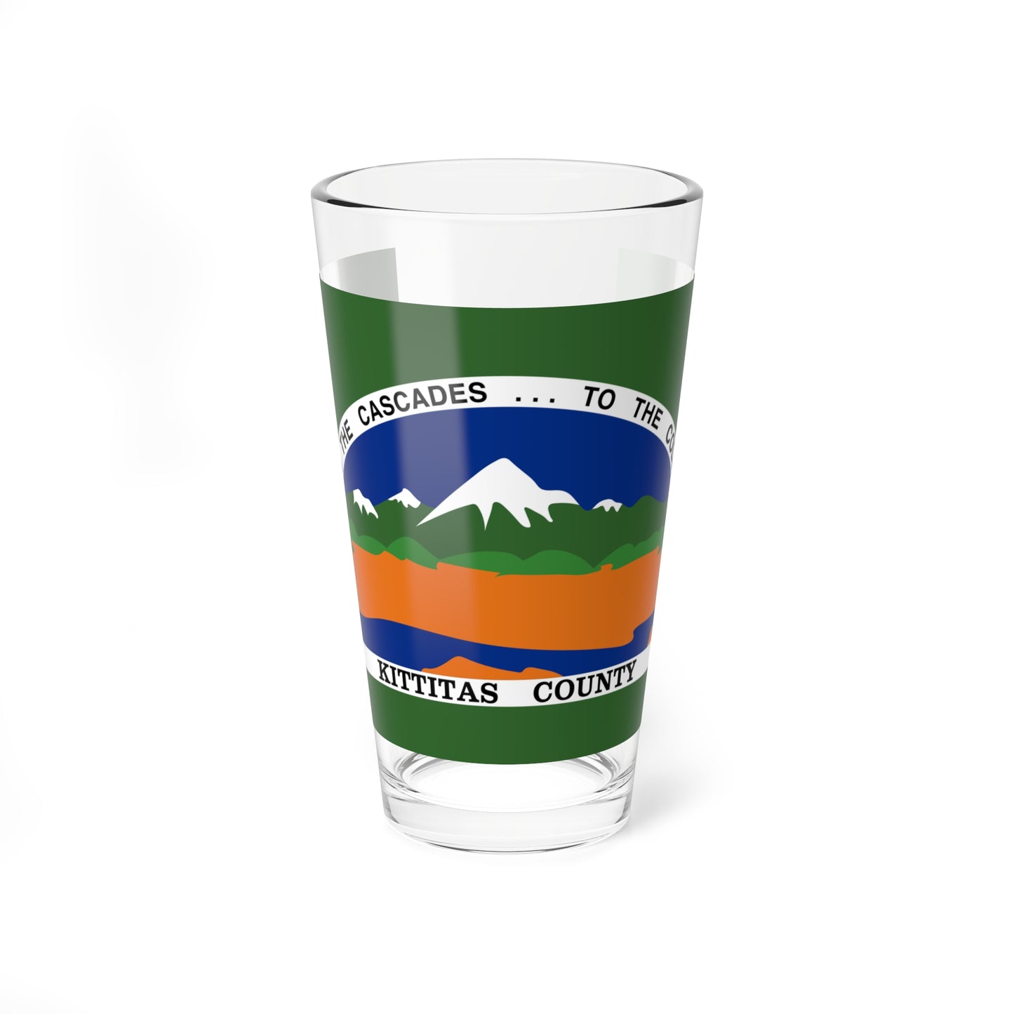 Flag of Kittitas County Washington (United States) Pint Glass 16oz