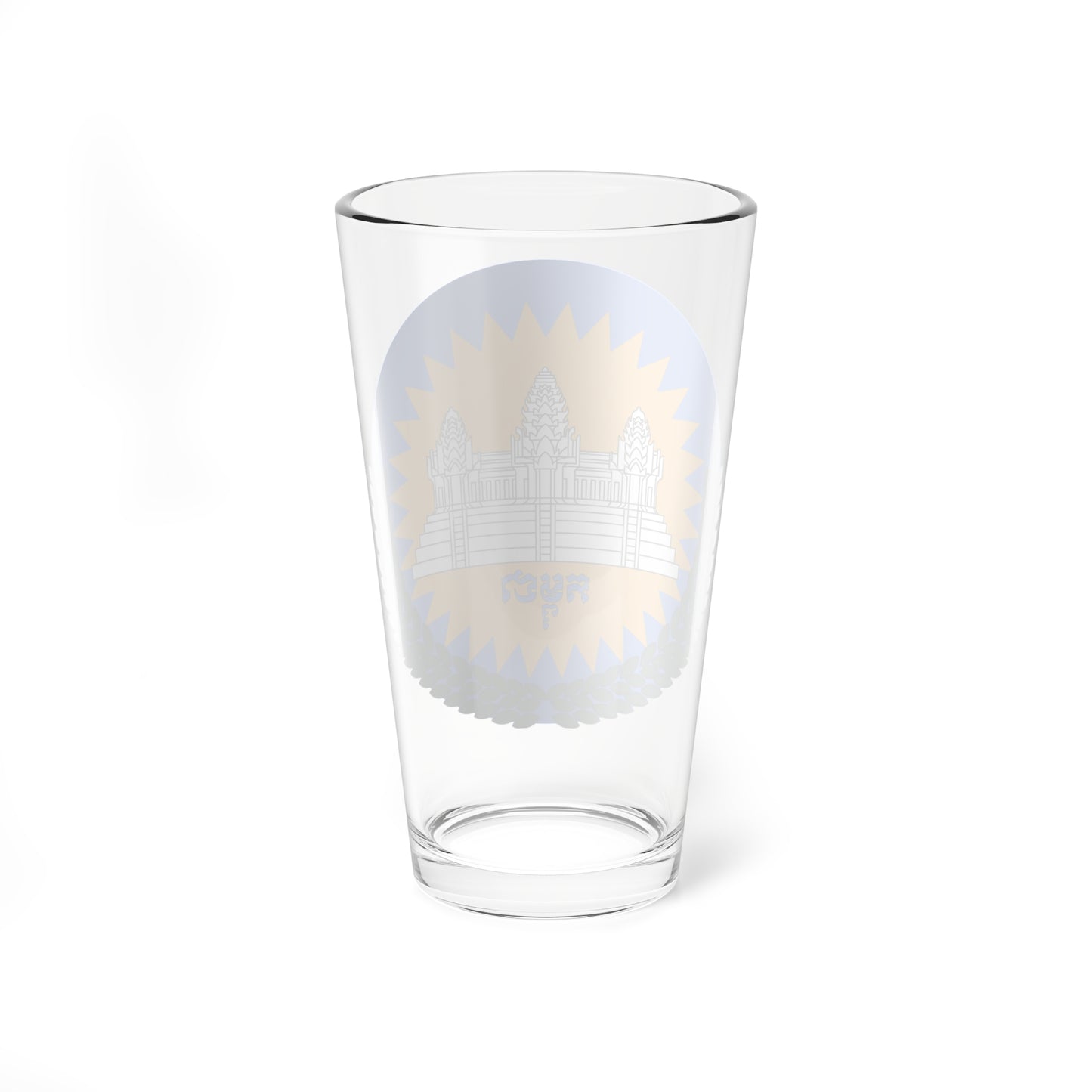 Emblem of Cambodia 1992-1993 (Cambodia) (Coat of Arms) Pint Glass 16oz